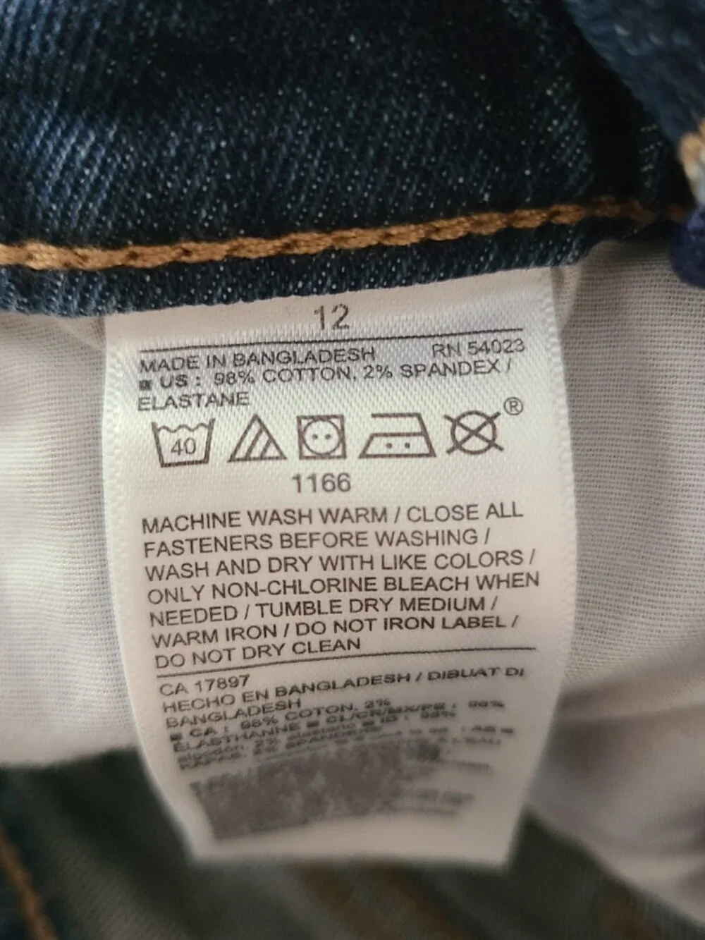 Lot Of 2 Old Navy Boys Sz 12 Original Taper Built In Flex Jeans